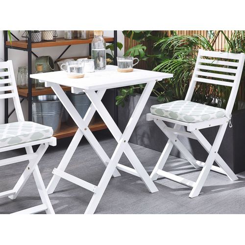 Ensemble Pour Bistro Avec Coussin Bois Vert Menthe Fiji