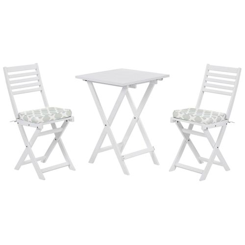 Ensemble Pour Bistro Avec Coussin Bois Vert Menthe Fiji