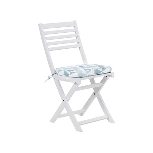 Ensemble Pour Bistro Avec Coussin Bois Bleu Fiji