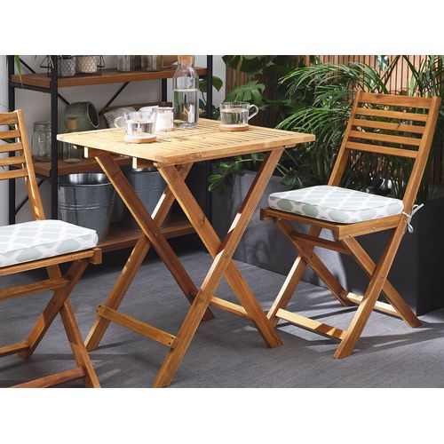Ensemble Pour Bistro Avec Coussin Bois Vert Menthe Fiji