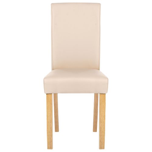 Set De 2 Cuir Pu Chaise De Salle à Manger Beige Broadway
