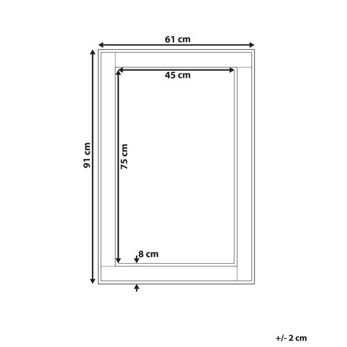 Miroir 90 Cm Argenté Fenioux