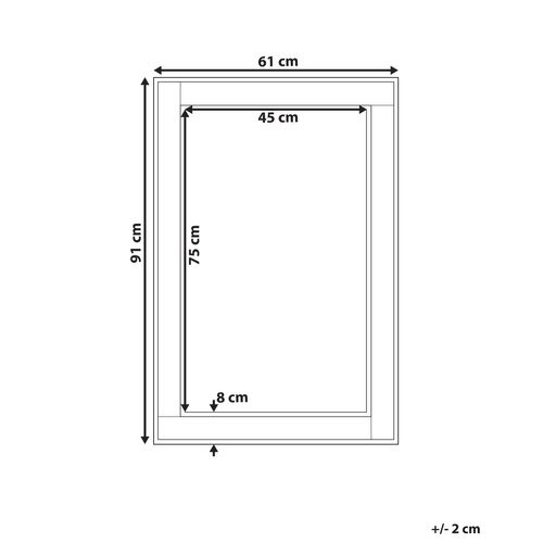 Miroir 90 Cm Argenté Fenioux