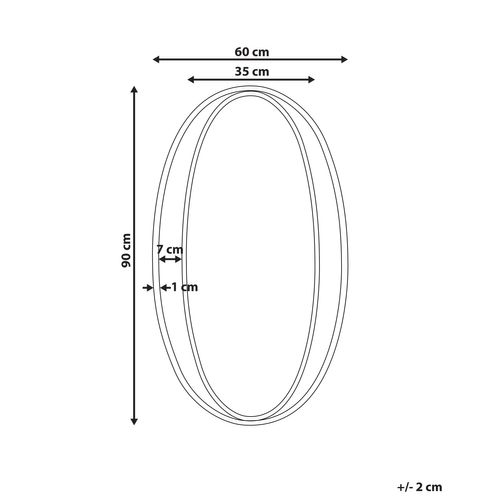 Miroir 90 Cm Doré Besson