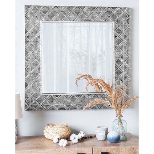 Miroir Evettes 80 Cm 80 Cm Métal Argenté
