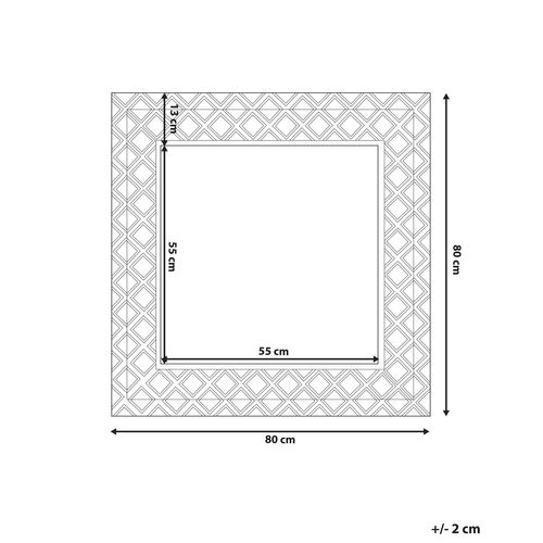 Miroir Evettes 80 Cm 80 Cm Métal Argenté
