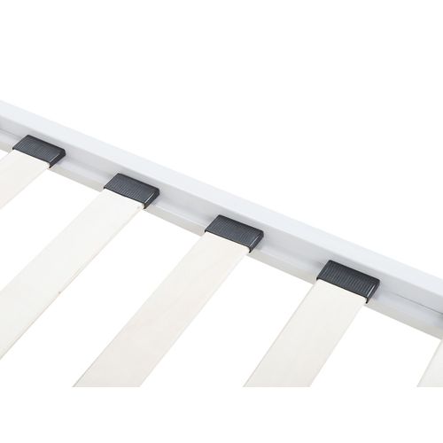 Lit Avec Sommier Métal Rodez 180 X 200 Cm Blanc