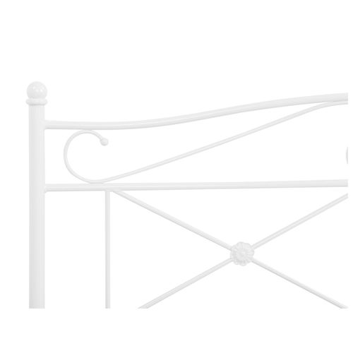 Lit Avec Sommier Métal Rodez 180 X 200 Cm Blanc