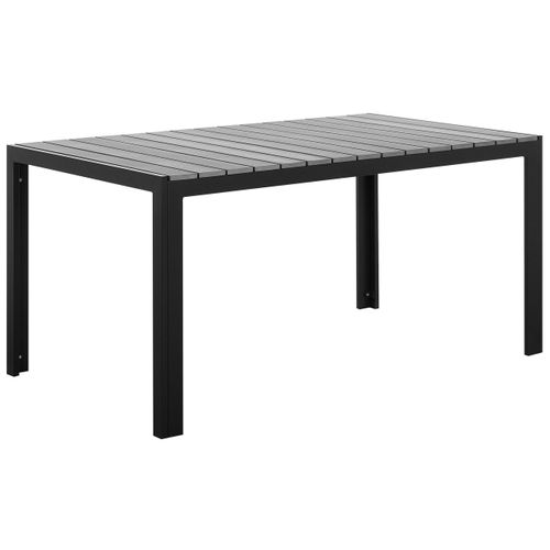 Table De Jardin 150 X 90 Cm Matériaux Synthétiques Gris Como