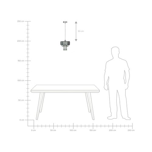 Lustre Adorn Métal Gris Clair