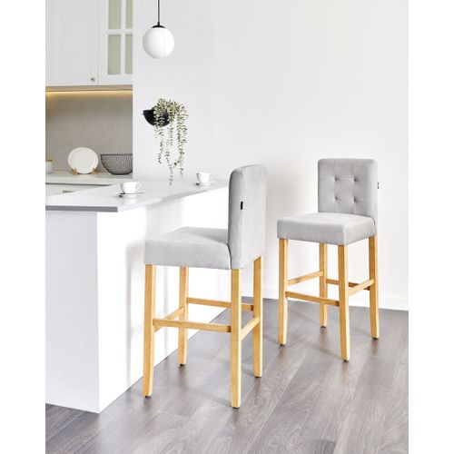 Lot De 2 Chaises De Bar Madison Gris