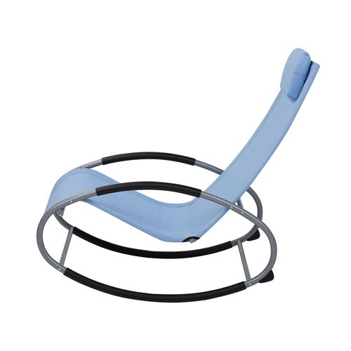 Chaise Longue Tissu Bleu Campo