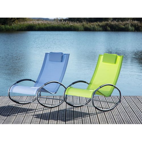 Chaise Longue Tissu Bleu Campo
