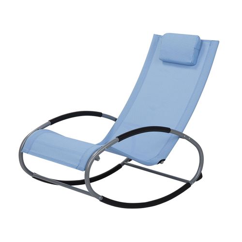 Chaise Longue Tissu Bleu Campo