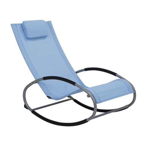 Chaise Longue Tissu Bleu Campo