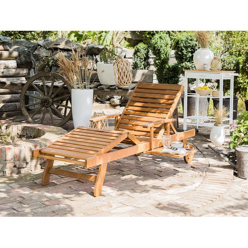 Chaise Longue Avec Coussin Bois Bleu Foncé Java