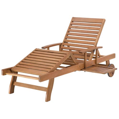 Chaise Longue Avec Coussin Bois Bleu Foncé Java