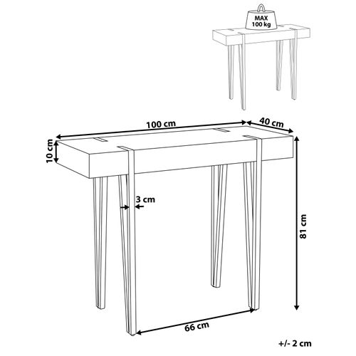 Console Effet Bois Adena