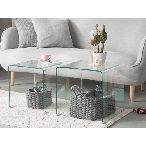 Lot De 2 Tables Appoints En Verre Kendall