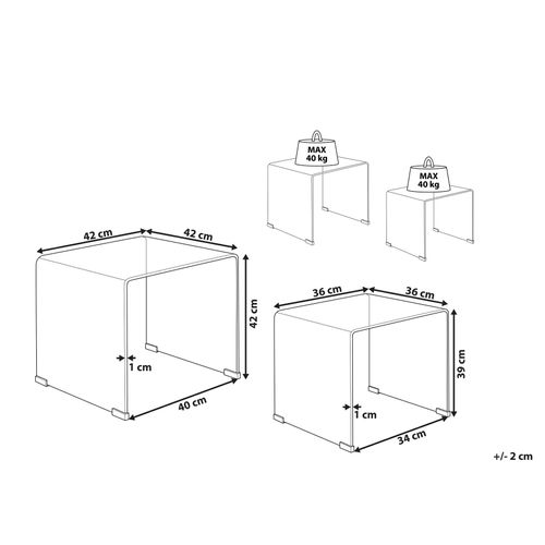 Lot De 2 Tables Appoints En Verre Kendall