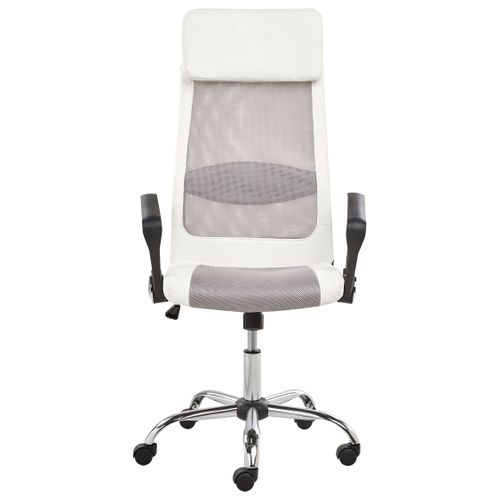 Chaise De Bureau Cuir Pu Blanc Pioneer