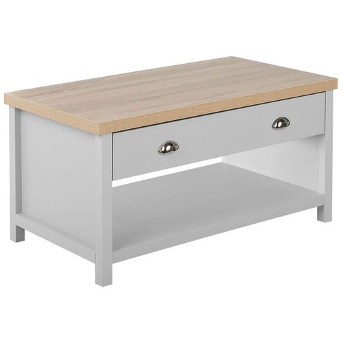 Table Basse Clio Gris Clair Avec Rangement