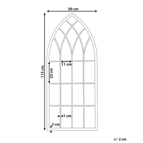 Miroir 115 Cm Gris Clair Cassel