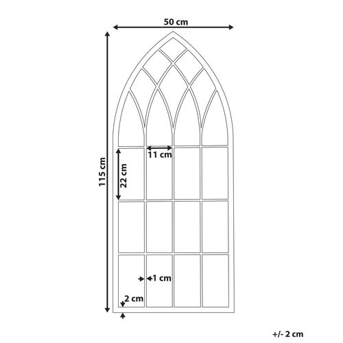 Miroir 115 Cm Gris Clair Cassel