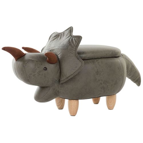 Tabouret Enfant En Tissu Vert Foncé Triceratops