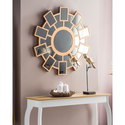 Miroir Rozel 80 Cm 80 Cm Marron Doré