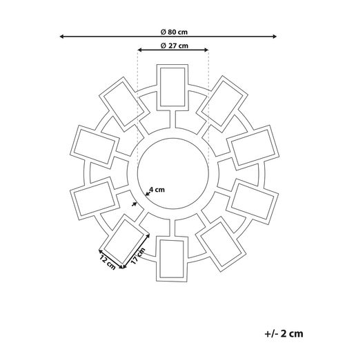 Miroir Rozel 80 Cm 80 Cm Marron Doré