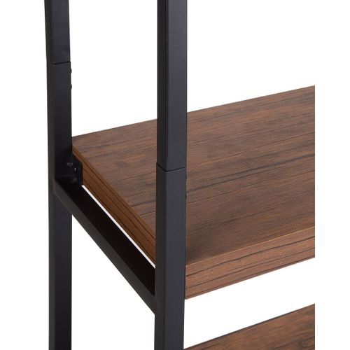 Bibliothèque 4 Étagères Bois Foncé Tifton