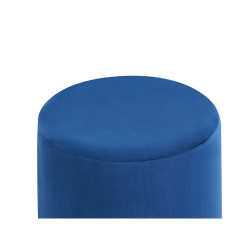 Pouf En Velours Bleu Foncé D 47 Cm Lovett