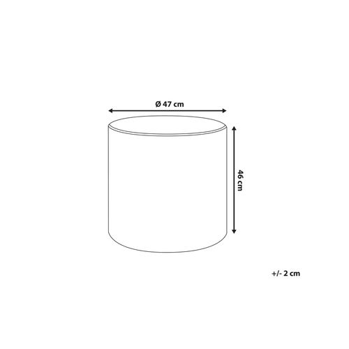 Pouf En Velours Bleu Foncé D 47 Cm Lovett