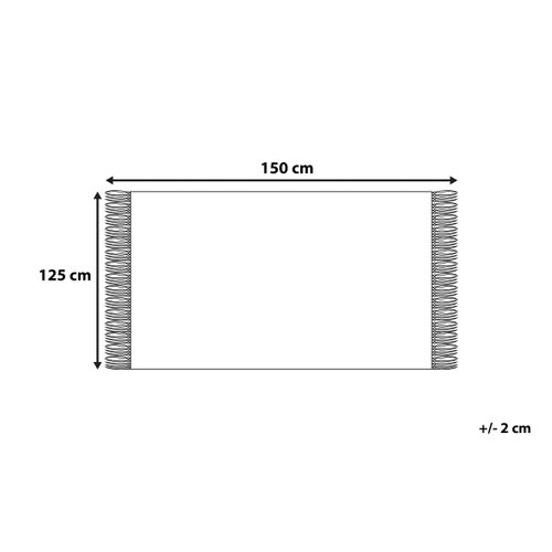 Couverture En Coton 125 X 150 Cm Beige Nazilli