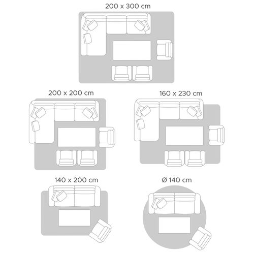 Tapis Rond Beige Dikili
