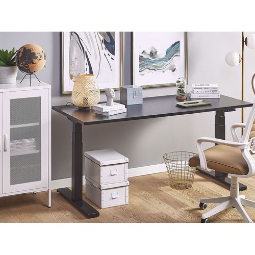 Bureau Réglable En Hauteur Électriquement Destin Ii Noir 160 Cm 72 Cm