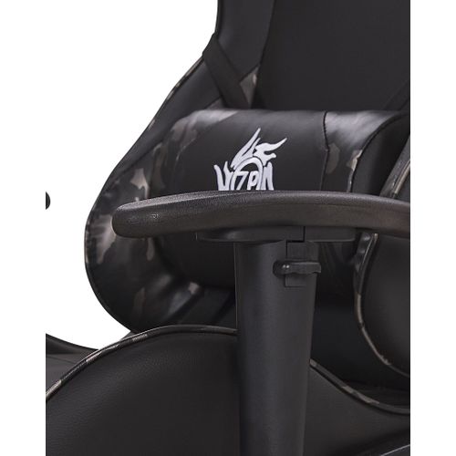 Siège De Gaming Cuir Pu Gris Foncé Victory