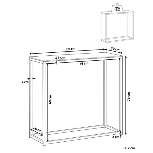 Table Console Imitation Bois Foncé Delano