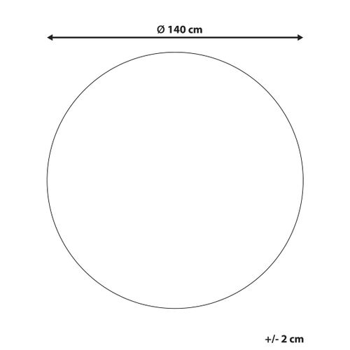 Tapis Rond 140 Cm Beige Et Noir Artora