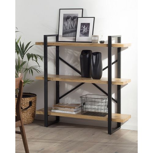 Bibliothèque 3 Étagères Bois Clair Timber
