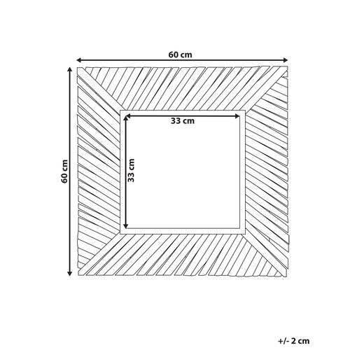Miroir Mural Carré En Bois 60 X 60 Cm Kanab