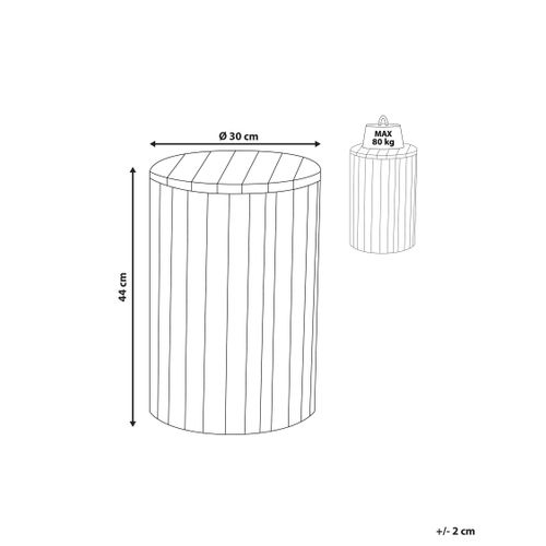 Table De Chevet En Bois Clair Et Blanc Movas