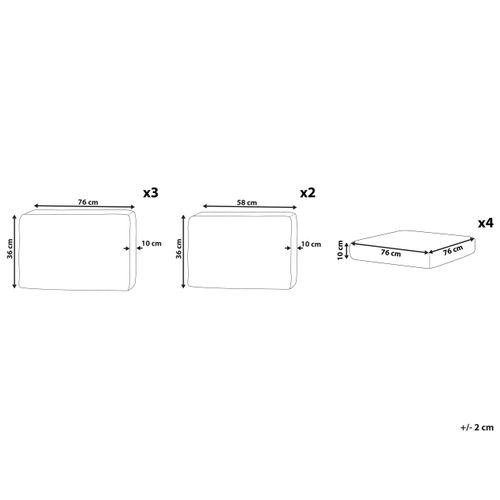 Ensemble De Housses De Coussins D'extérieur Sano Beige Sable