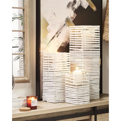 Lot De 3 Bougeoirs Blancs Marola