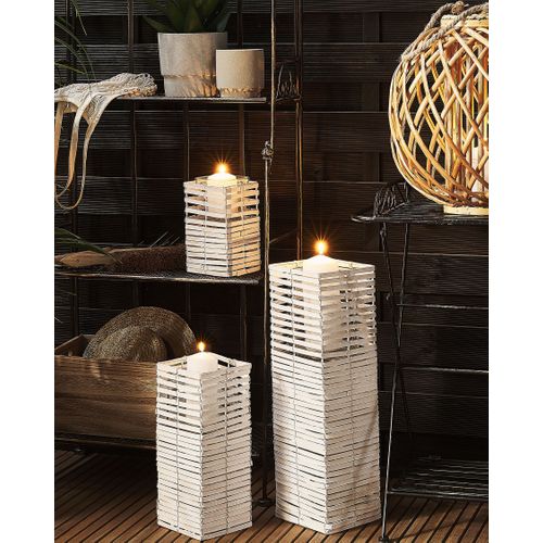 Lot De 3 Bougeoirs Blancs Marola