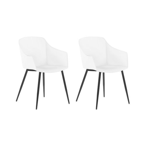 Chaise De Salle à Manger Set De 2 Blanc Fonda