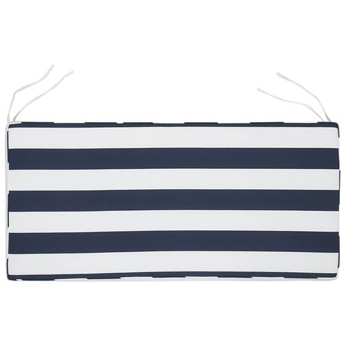 Coussin à Rayures Bleu Marine 112 X 54 X 5 Cm Pour Banc De Jardin Vivara