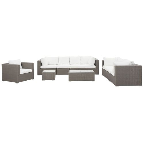 Set De Salon Polyrotin Taupe Maestro