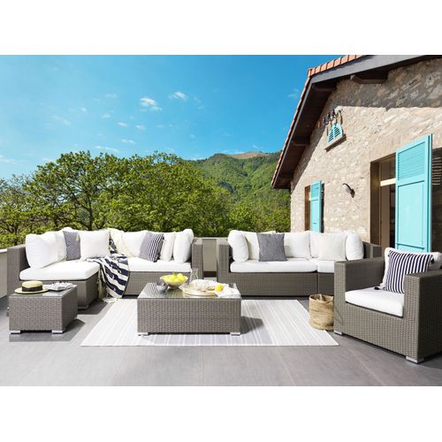 Set De Salon Polyrotin Taupe Maestro